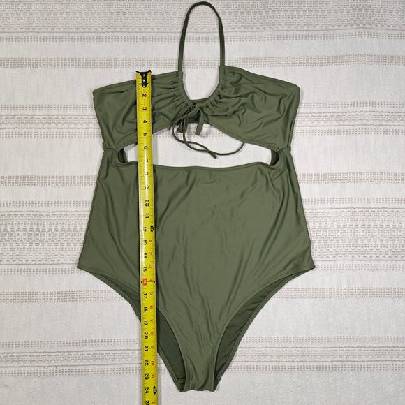Aerie Green One Piece Cheeky Swimsuit Size XL Long NEW - Picture 4 of 6